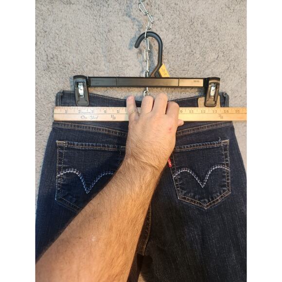 Levi's 512 Womens (Size 8) Dark Blue Denim Perfectly Slimming Ankle Pencil Jeans - Picture 7 of 8